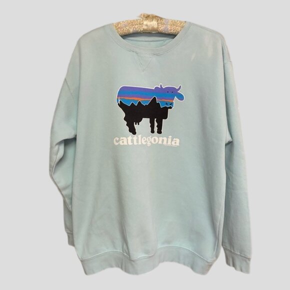 Cows "Cattlegonia" Parody Crewneck Sweatshirt Unisex - Picture 3 of 14